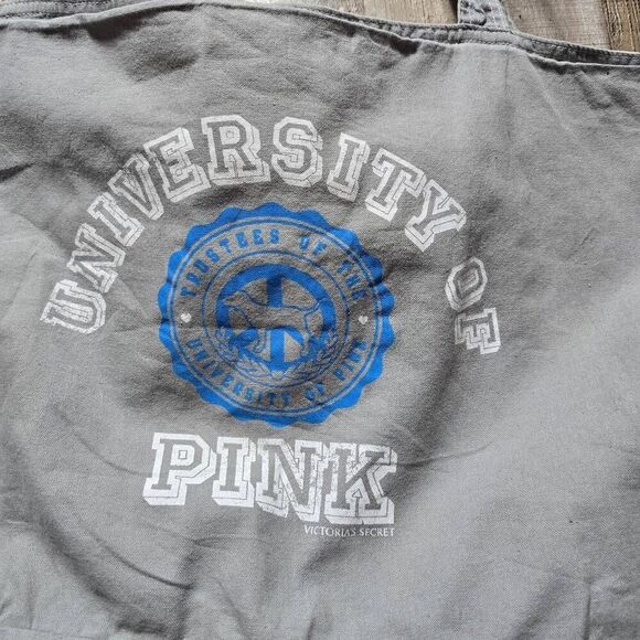 Victoria's Secret University of PINK Vintage Y2K Grey Tote Bag - Picture 2 of 5